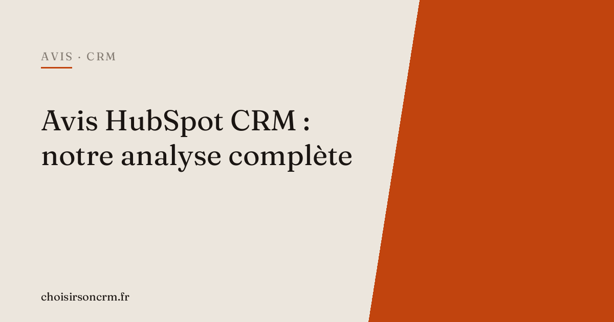 Avis HubSpot CRM en 2026