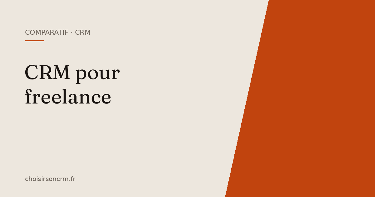 CRM pour freelance : le comparatif
